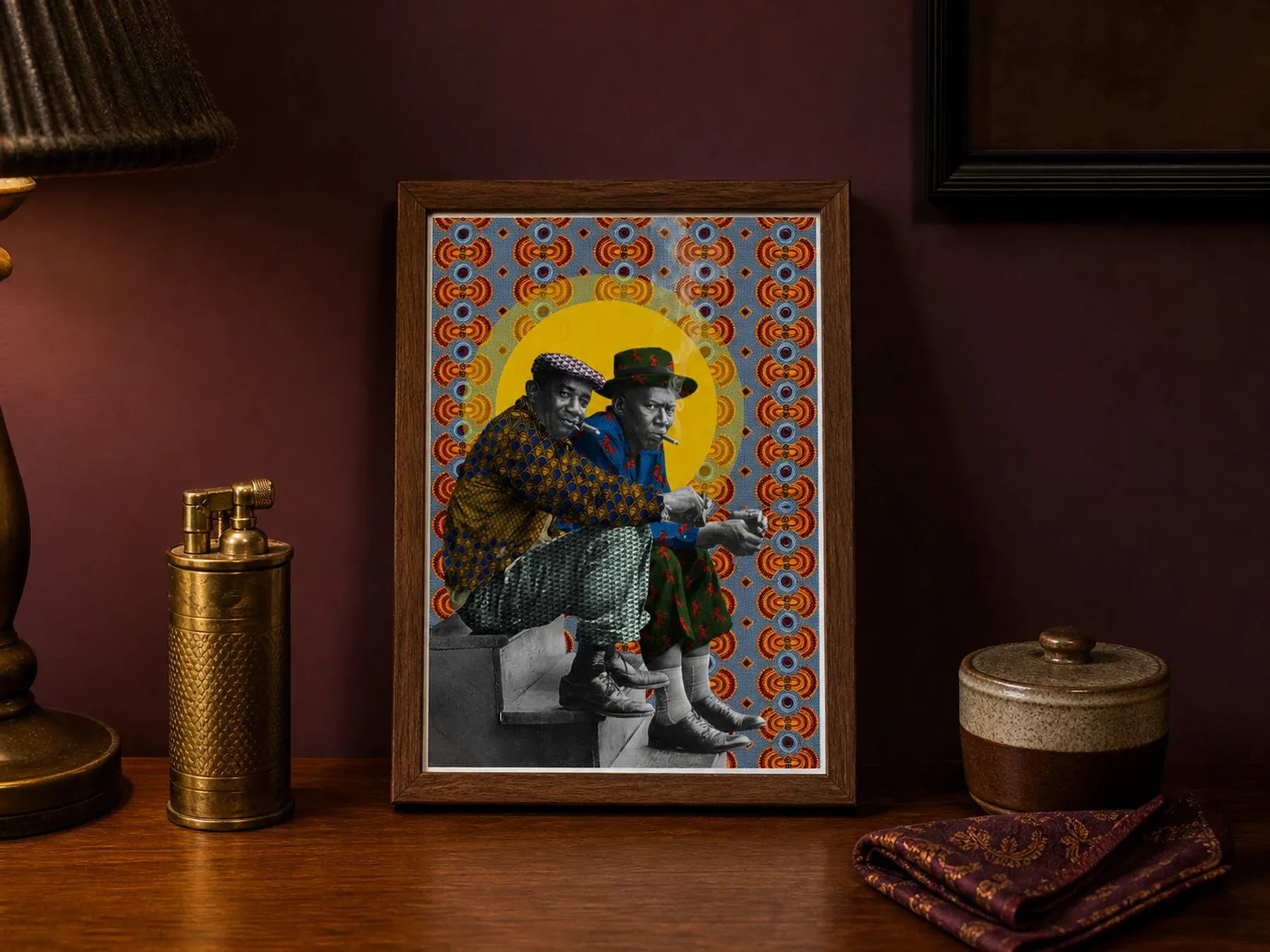 The Long Conversation displayed in a styled interior.