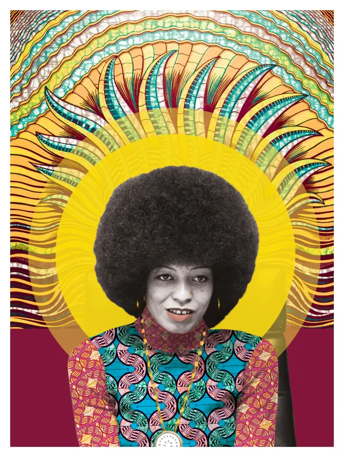 Ideas That Refuse to Be Small — Angela Davis, 1974 shown at the selected relative print scale.