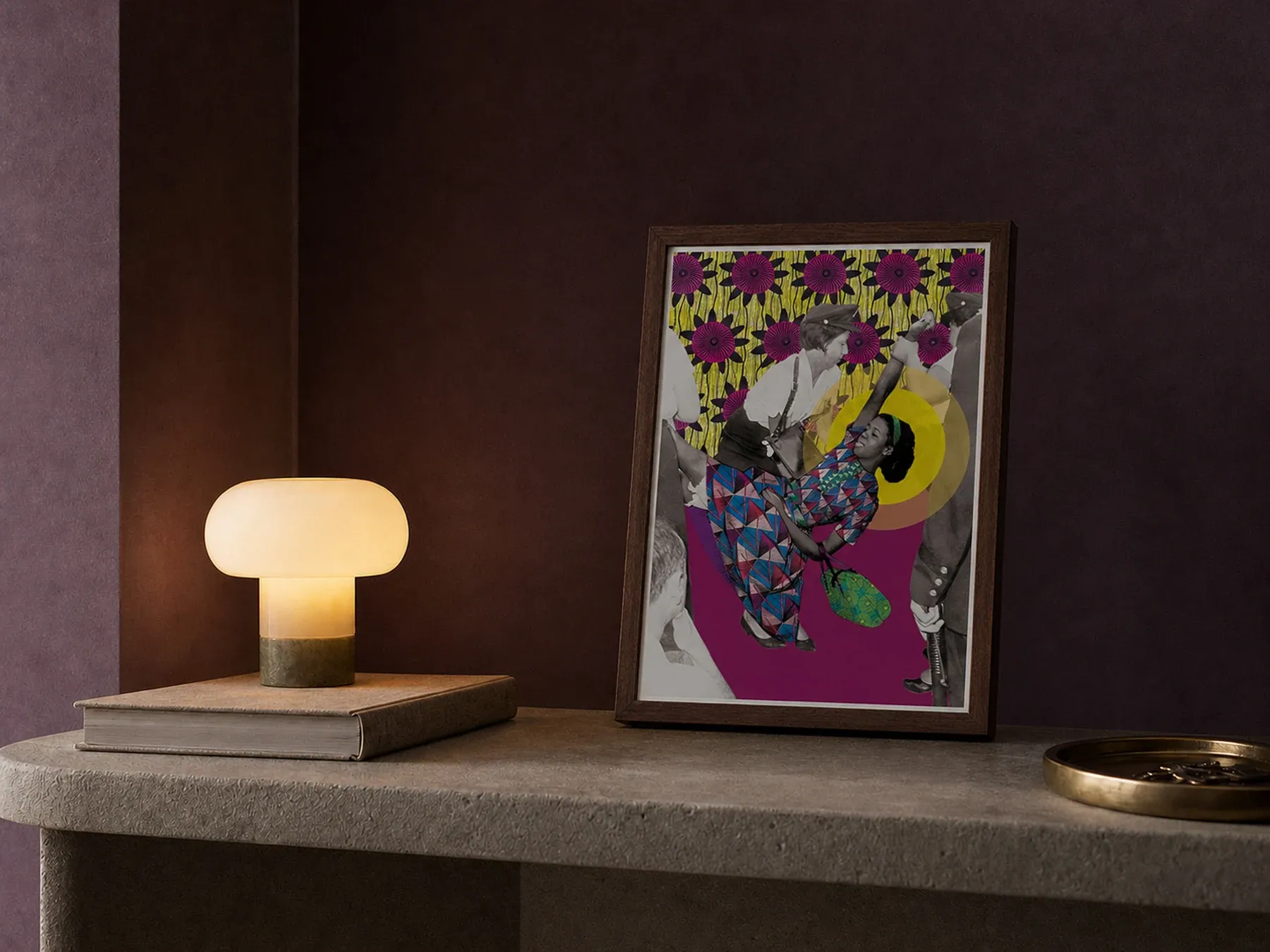 Joy Won’t Be Moved — Juanita Sealy, Brooklyn, 1963 displayed in a styled interior.