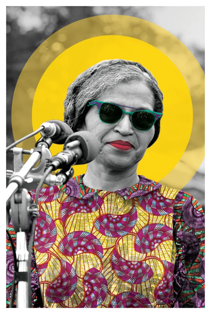 The Voice Continued — Rosa Parks, 1968 shown at the selected relative print scale.