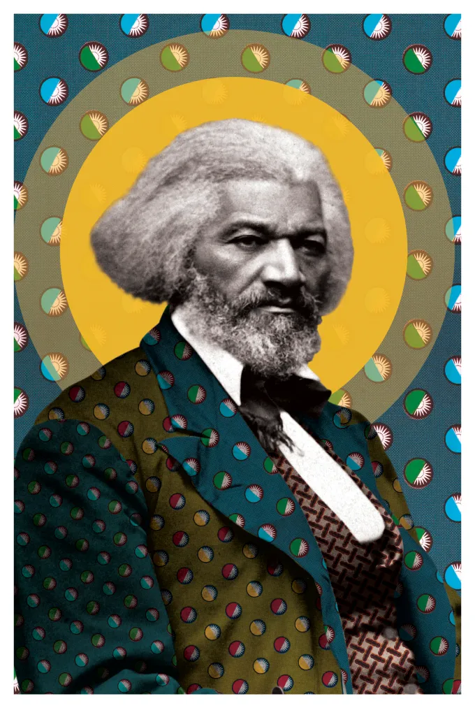 A Voice Heard Across a Nation — Frederick Douglass, circa 1879 shown at the selected relative print scale.